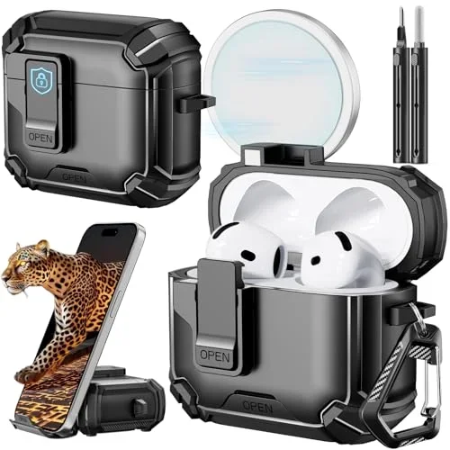 AirPods 4/5 Case with Secure Lock